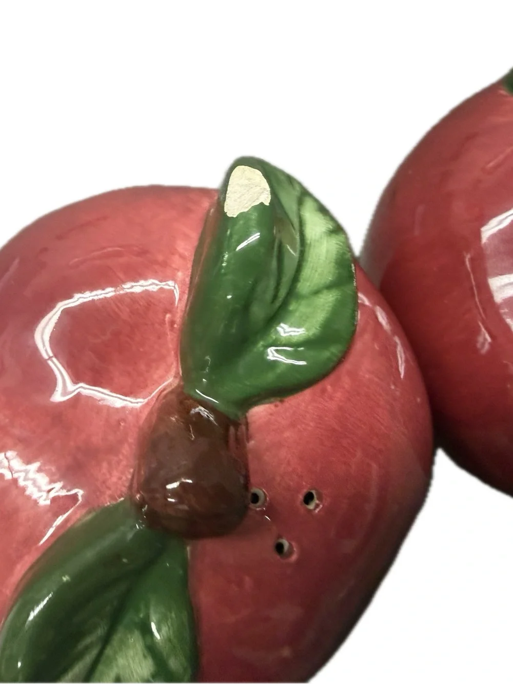 Decorative Red Ceramic Apple Figurines with Farm Fresh Wheelbarrow